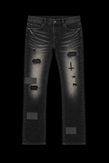 mens ripped cross jeans