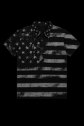 black and grey american shirt