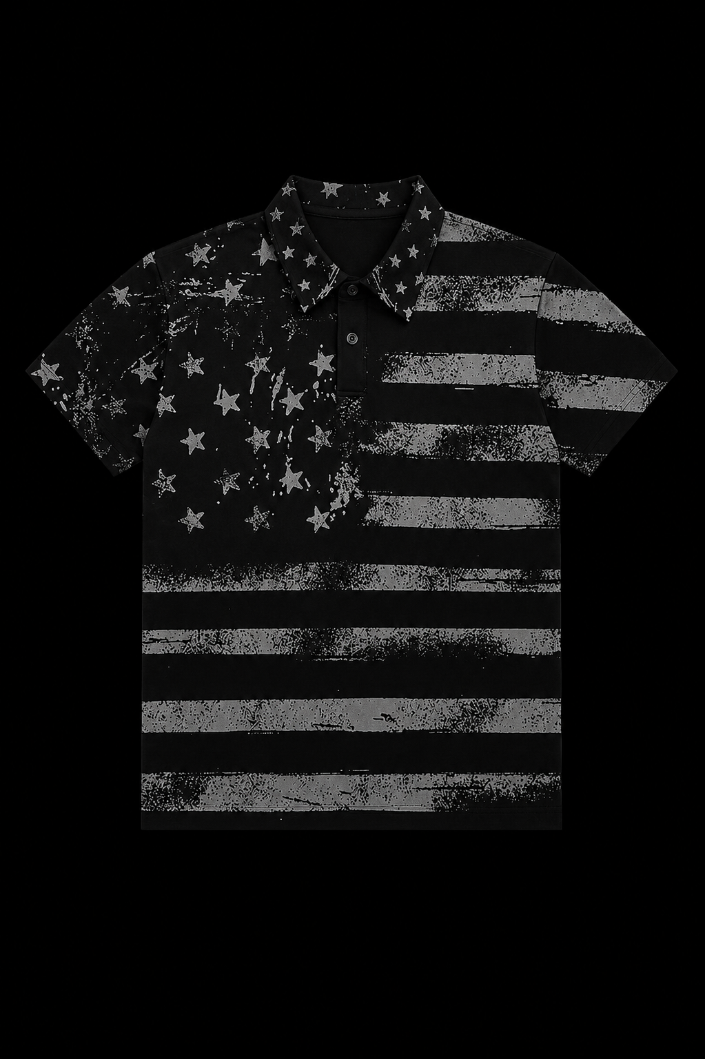 black and grey american shirt