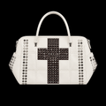 white cross bag