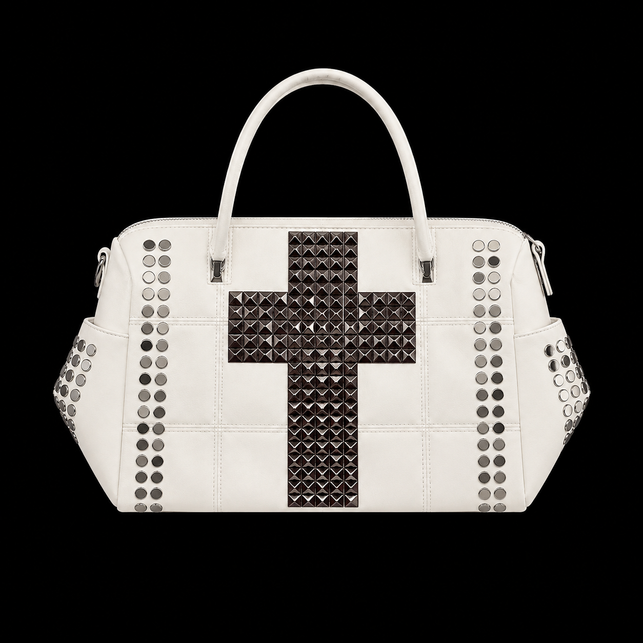 white cross bag