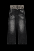 black cheetah print pants