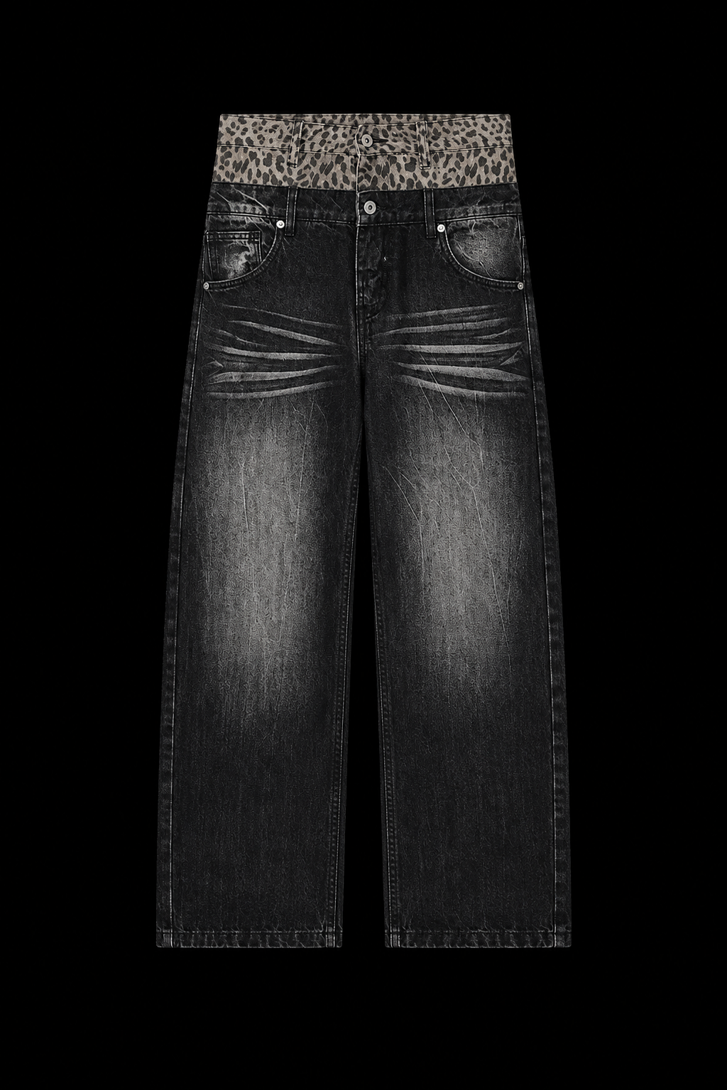 black cheetah print pants