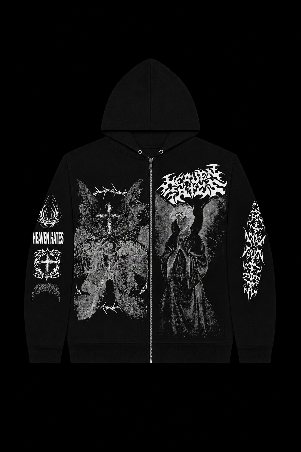 black angel mens hoodie
