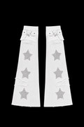 white grey stars legwarmers