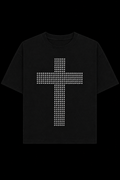 cross black mens shirt