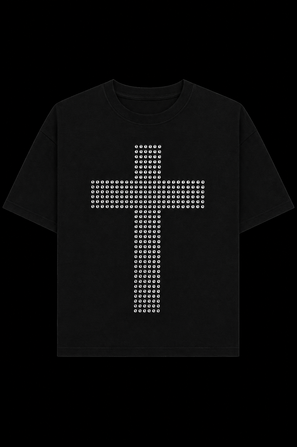 cross black mens shirt