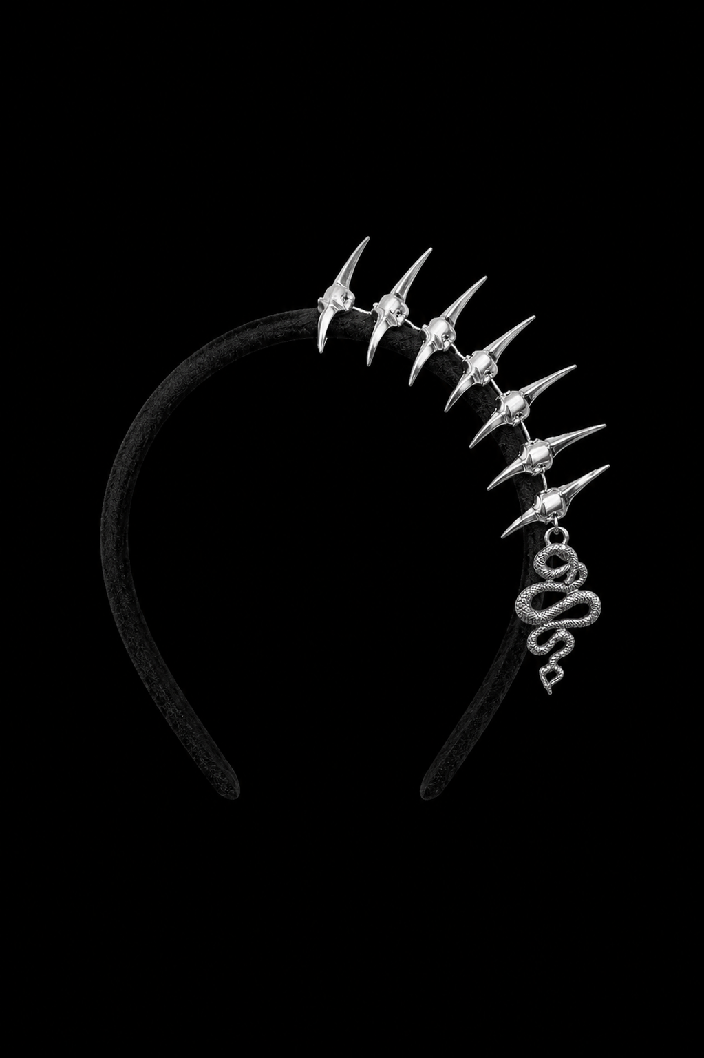 black skeleton headband