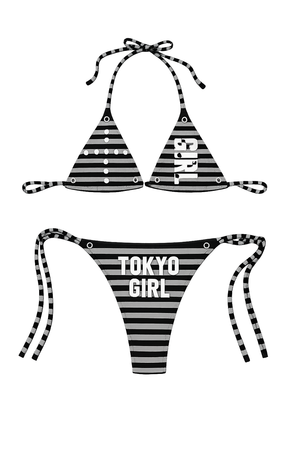 grey swag bikini
